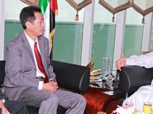 UAE Minister of Economics during his meeting with the Chinese Ambassador