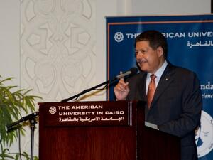 Dr. Zewail during the lecture