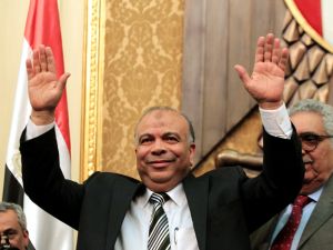 Shown for illustrative purposes- Looking overjoyed here, Speaker of the People’s Assembly, Saad al-Katany was not impressed at all with Salafi MP Mamdouh Ismail's religious outbreak.