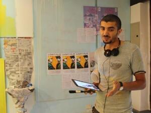 Ganzeer at his gallery