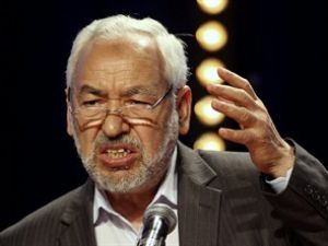 Chairman of Tunisia's Islamist Ennahda leadership Rached Ghannouchi said that his party will not give up power in the future transition government (Courtesy of Tunisia-Live)