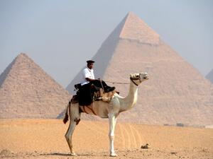 The Giza pyramids in Egypt. (Getty image).