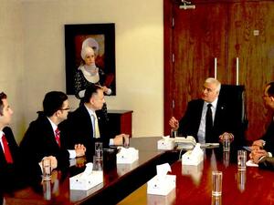 During the meeting that preceded the signing of the MoU