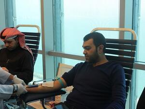 VIVA employees donating blood