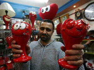 Iraqis get into the Valentine's Day spirit- Shown for illustrative purposes