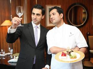 The new Director of Food & Beverage, Khalid Bseiso with Chef Anas Qsairi