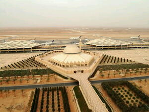 Prince Fahd said that some 65 million domestic and foreign passengers use the Kingdom’s air traffic sector in a year (Pictured: Riyadh's King Khaled International Airport). 