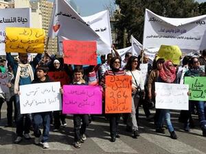 Lebanese activists took to the streets on Sunday.