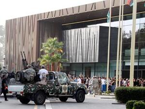 Libyan militias previously vandalized the government's parliament building in the capital earlier this year (File Archive/AFP)