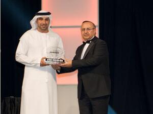 Mahir Julfar, Commercial Director of DWTC receiving the award on behalf of Dubai World Trade Centre Mahir Julfar, Commercial Director of DWTC receiving the award on behalf of Dubai World Trade Centre