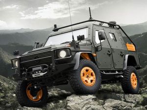 How Gaddafi got away: The the 3.5 million sterling pound converted Mercedes 4x4 was delivered  to Libyan Leader and licensed by Sarkozy in 2008.