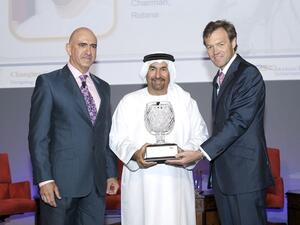 Nasser Al Nowais receiving the award