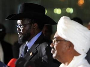 Omar al Bashir(R) and Salva Kiir 