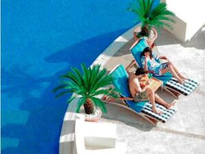 The hotel's pool lounge