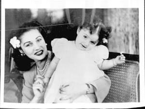 Princess Shahnaz as a a young girl with her mother, the beautiful princess Fauzia of Iran. (Image courtesy of Flikr.com)