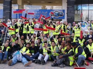 Picketing with cleaning tools: Demonstrating the Volunteering spirit in second largest city of Jordan!