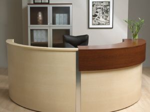 The receptionist was caught off-guard when the offer of coffee turned into an unwanted hug that later resulted in a forceful kiss. (Image courtesy of "officefurnituredepot.com")