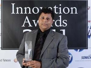 The NME Innovation award was presented to Sachin Bhardwaj, Head of Marketing and Business Development, eHosting DataFort, in a ceremony held at the Grosvenor House in Dubai