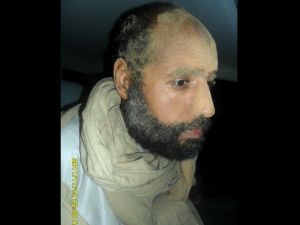 Saif al-Islam in recent pictures taken in captivity in 'Zintan', to the north of Libya. 