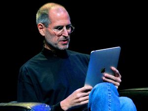 Steve Jobs - much admired, top tech Apple-Head-  steps down into newly announced retirement  to rest up and slow
down.  His departure is received with a note of sadness, as a man many people would love 
to shower with blessings and thanks for his contribution to their Apple-fashioned life-style-  of iPads, iPhones and other
Apple device offerings.