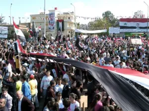 تظاهرة تاييد للاسد في السويداء