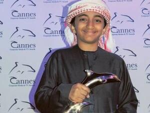 Ahmed al-Dahouri at the Cannes festival (photo courtesy of Gulf News)