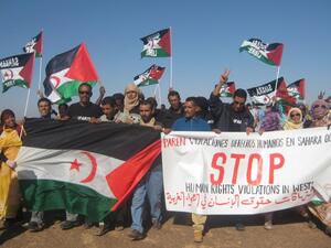 The Moroccan Human Rights association reported that many civilians in the Western Sahara were injured when police authorities attempted to break up their peaceful protest in the city of Laayoune (Courtesy of Kirby Gookin/Western Sahara Resource Center)