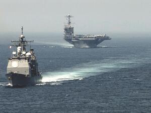 The international chemical weapons watchdog on Saturday confirmed that the U.S. will destroy the most dangerous of Syria's deadly chemical weapons stockpile at sea on board a U.S. navy vessel much like these boats in the Mediterranean Sea. (AFP/File)