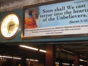  The group was told that their “Stop Islamization of America” campaign makes no literal sense. (Al Arabiya) 