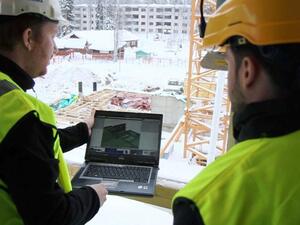 Engineers at a construction sight