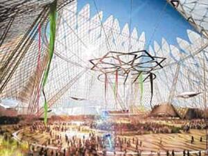 The case for Dubai received a significant boost last week with the New York Times suggesting that the emirate was the frontrunner — and deservedly so. (Pictured: An artist impression of the site where the expo will be held). 