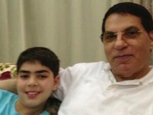 Former President Zine al-Abidine Ben Ali seen with his son Mohammed in an Instagram picture. (photo via Al Arabiya)