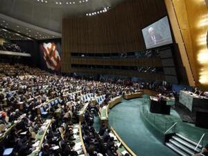 الرئيس الفلسطيني محمود عباس في الأمم المتحدة بنيويورك يوم الخميس،