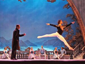 Abdel-Moneim Kamel watches a dancer, during one of the rehearsals of the Cairo Opera Ballet Company at the Cairo Opera House (photo: Sherif Sonbol)