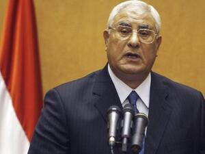 Egypt's interim president Adly Mansour announced the dates of the referendum Saturday (File Archive/AFP)