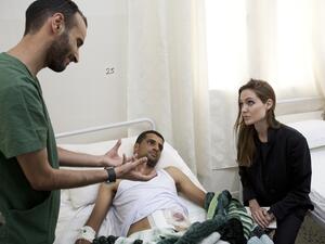 Angelina Jolie - the Good Will Ambassador par Excellence is back into revolution central since her excursions into
Turkey to meet Syrian refugees, this time dropping by on Libyans-in- transition.