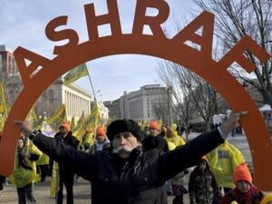 تظاهرة دعم لمخيم اشرف في واشنطن 
