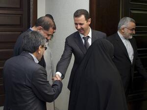 الاسد خلال استقباله وفدا ايرانيا