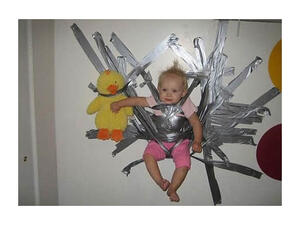 Saudi warns against ducK taping kids on the wall. (File photo).