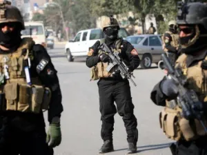 حاجز لشرطة مكافحة الارهاب في بغداد
