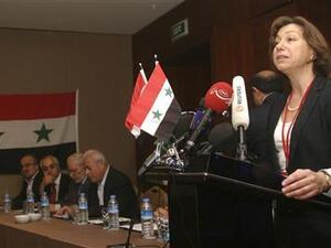 بسمة قضماني تدلي بتصريحات في اسطنبول
