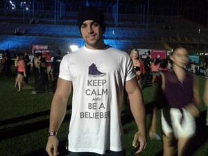 Ahmed Badr, fan of Justin Bieber, poses during Justin Bieber concert. (Photo: Natalie Long/ Gulf News)