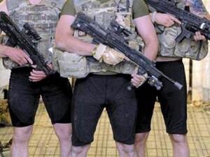 Bombproof underwear designed to protect the private parts of troops, politicans or business executives has gone on sale in the UAE (Photo courtesy of Los Angeles Times)