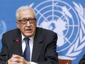 United Nations-Arab League special envoy for Syria Lakhdar Brahimi speaks on September 13, 2013 during a press conference at the UN headquarters in Geneva. [asswat]