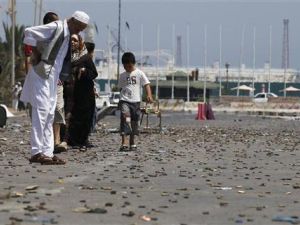 اظرف رصاص فارغة في احد شوارع طرابلس
