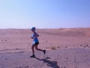 lone runner: Over 200 people took part in the Coast to Coast challenge. But unlike Todd, others used cycles