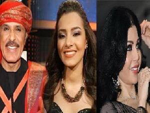 الفنانة هيفاء وهبي وكارمن سليمان والفنان عبدالله بالخير