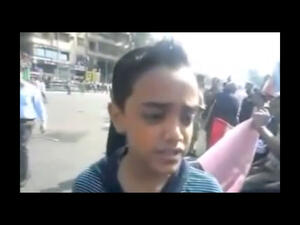 A YouTube screenshot of the boy who labelled ousted President Morsi's government as a 'fascist theocracy' (YouTube screengrab)