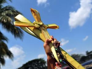 الفلسطينيون المسيحيون يحتفلون باحد الشعانين في القدس