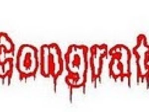 Blessing the holy matrimony of the British royals with a sardonic and garish message. Not typical child well-wishes with a courtsey and bow.